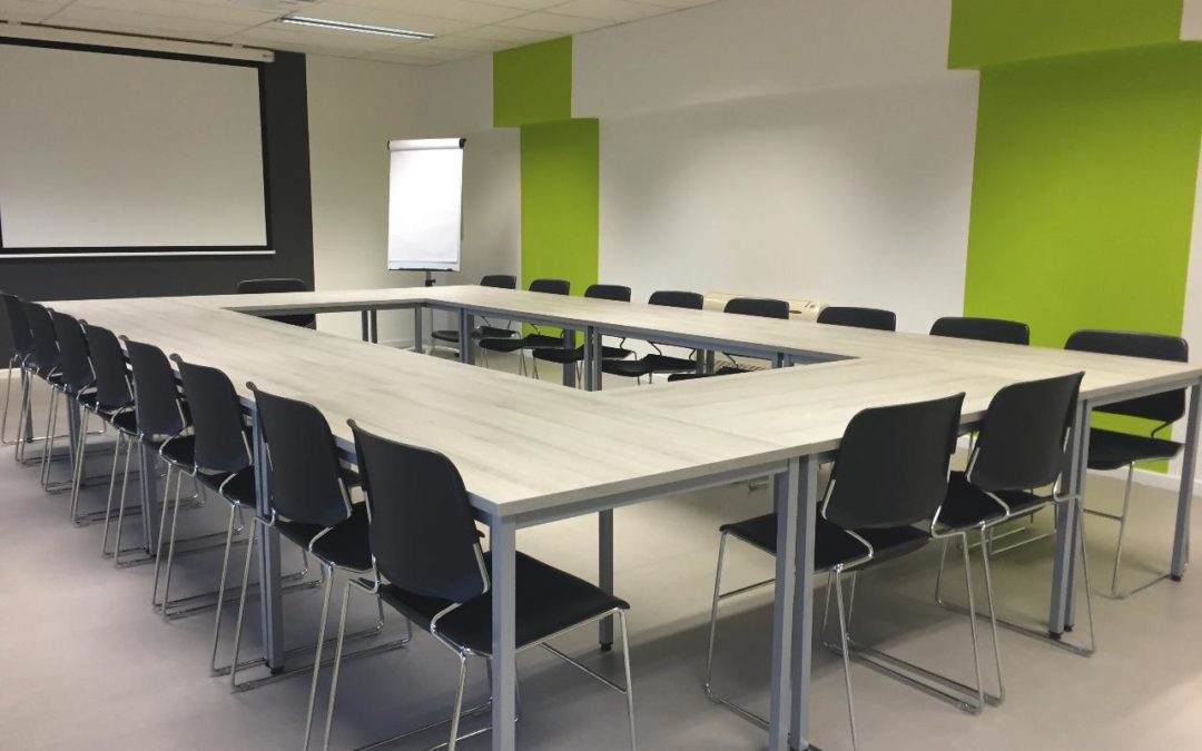 Zoom Rooms in a medium sized conference room